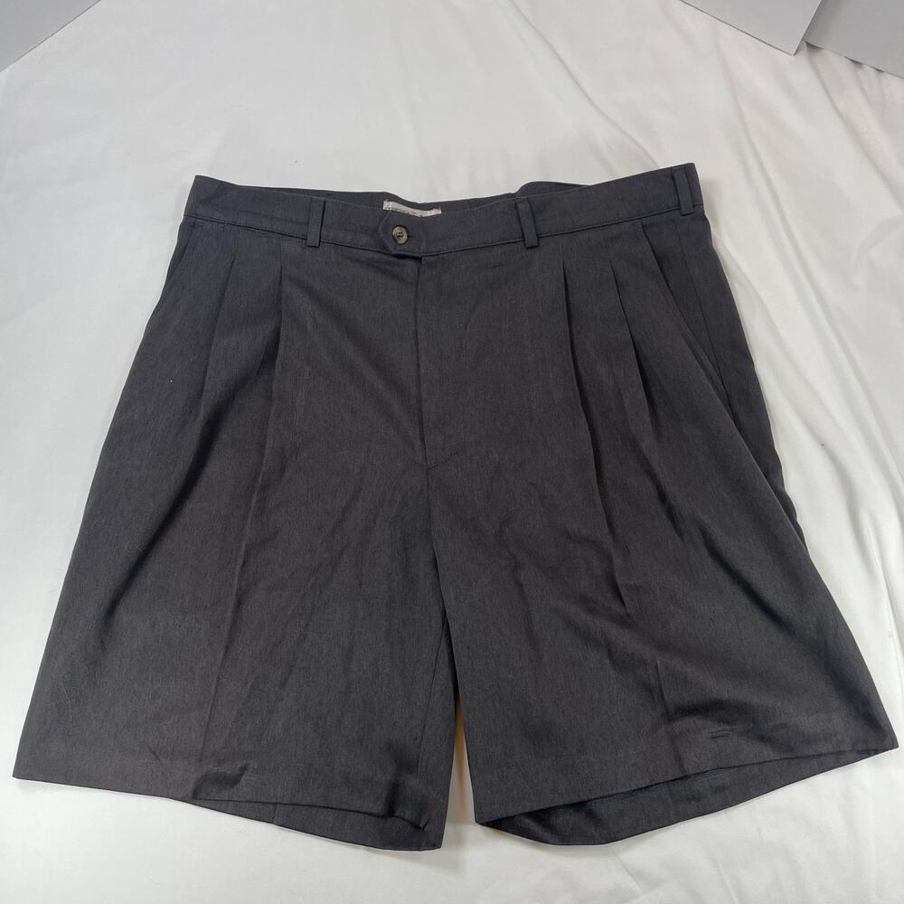 Tehama Clint Pleated Golf Shorts Mens 38 Charcoal Gray Vintage Made in USA